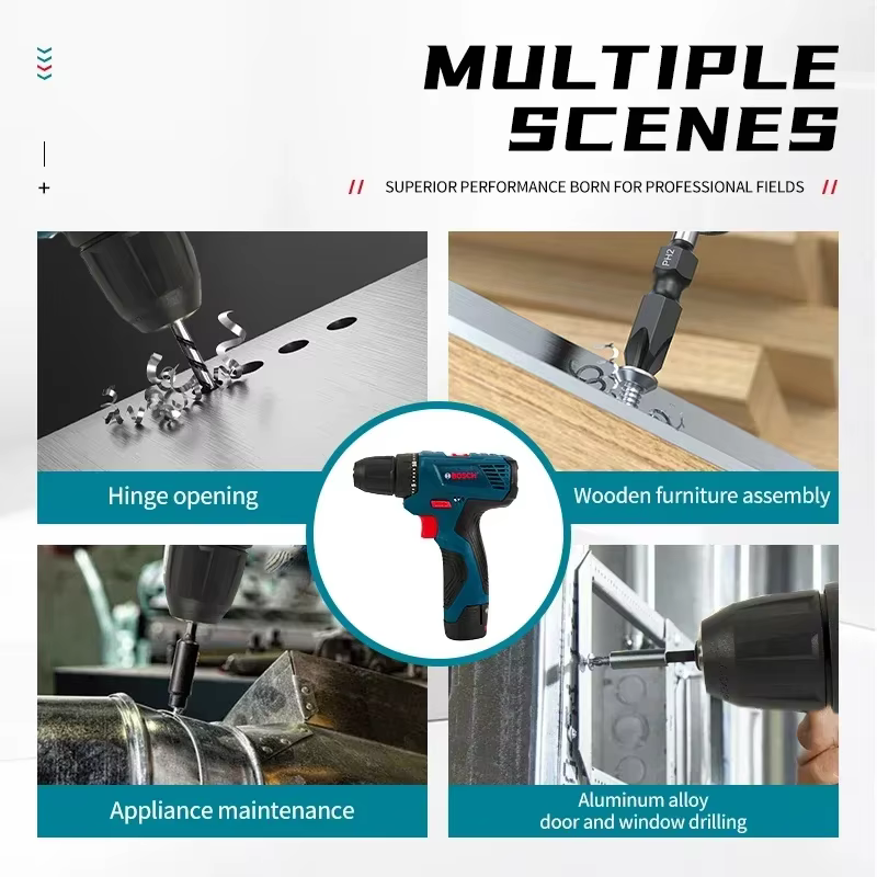 Perceuse sans fil Bosch GSR120 durable, haute efficacité, multifonctionnelle, outil électrique pour la maison