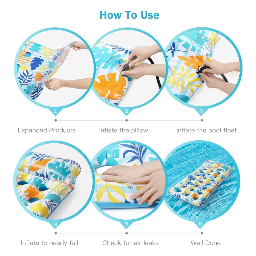 Bouée gonflable pour piscine, chaise longue flottante pour adultes, transat de bain de soleil, flotteur aquatique pour la natation, le lac et les fêtes sur la plage