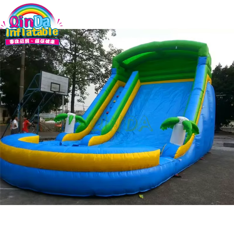 Glissière d'eau gonflable d'équipement de parc d'attractions avec la grande piscine pour des enfants
