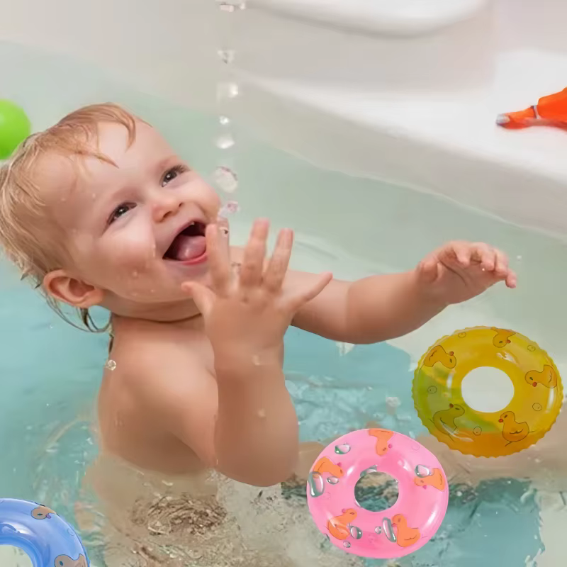 10 pièces Mini anneau de bain jouet piscine flotteur cercle