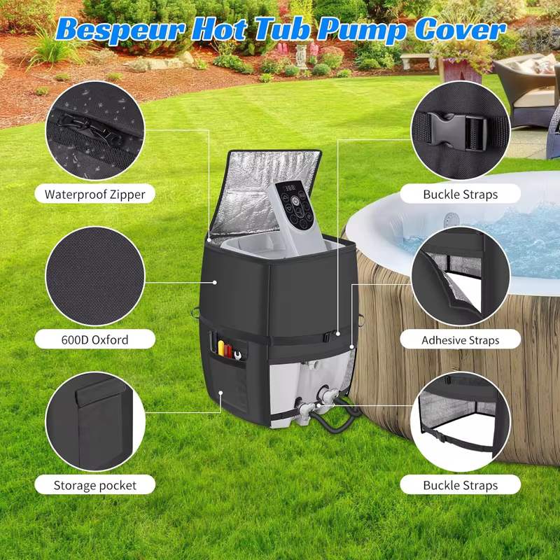 Couvercle de pompe de chauffe-eau gonflable universel pour spa
