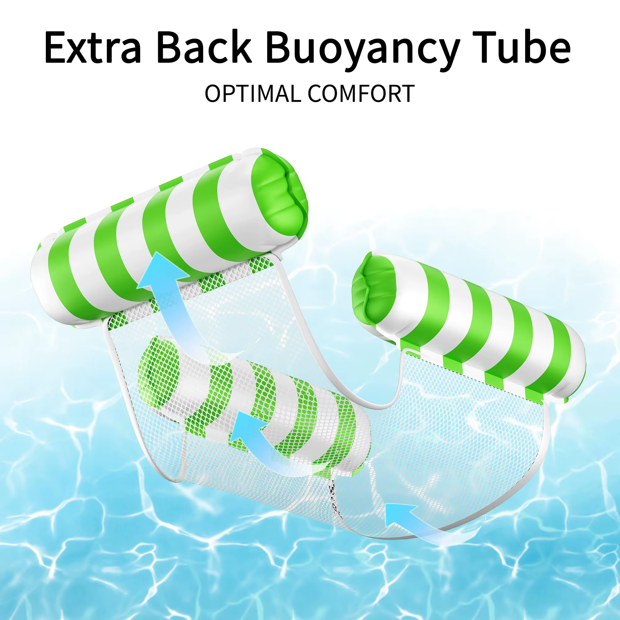 Chaise longue gonflable portable pour l'été