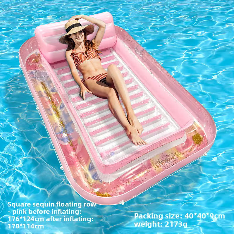 Grand matelas gonflable épais pour piscine