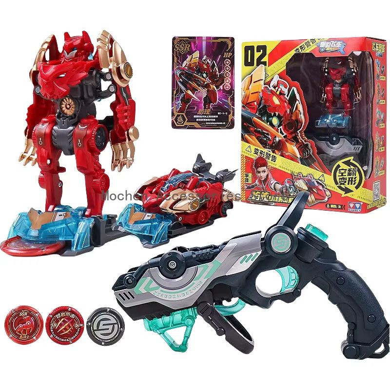 2025 Screechers Wild 5 Transformation robot déformation voiture ornements jeu cristal Code mystère rotation figurines d'action enfants jouets