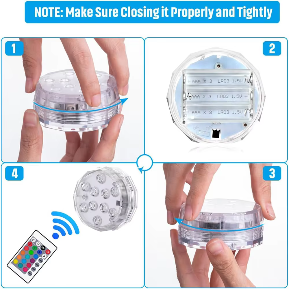 Lampe LED RGB 10 LED pour piscine