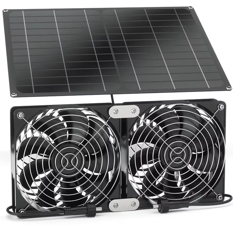 Ventilateur électrique à dissipation thermique efficace pour serre, ventilateur d'accès solaire extérieur, adapté aux animaux de compagnie jetables Coop