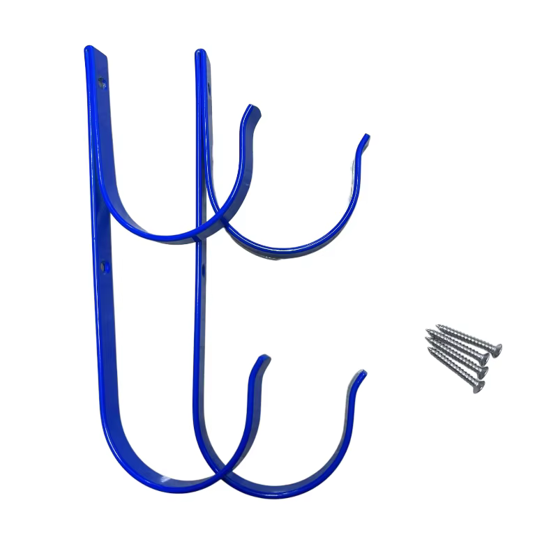 Lot de 2 supports de piscine en aluminium pour perches télescopiques - Rangement