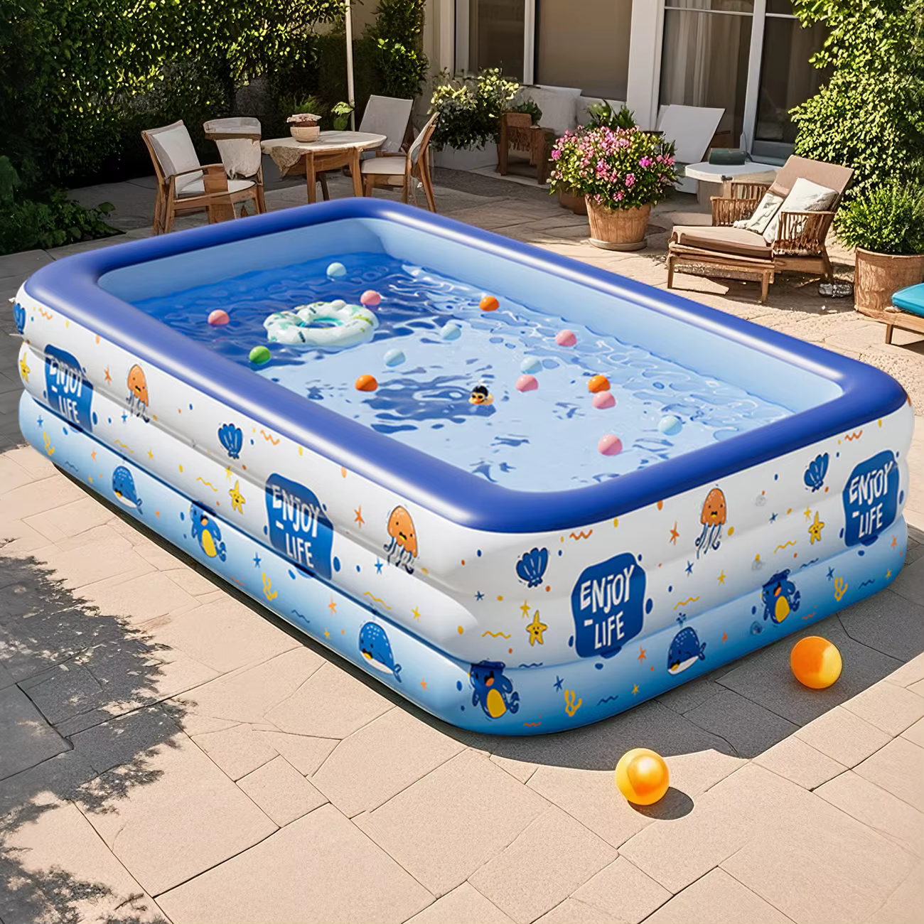 Grande piscine gonflable 1 pièce