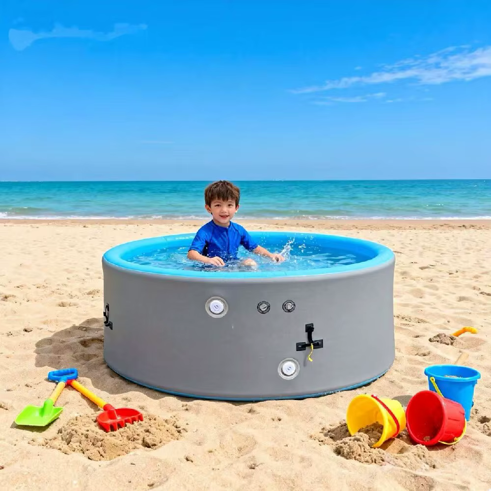 Piscine gonflable, piscine hors sol en PVC pour l'extérieur, piscine portable, piscine familiale ronde robuste pour enfants