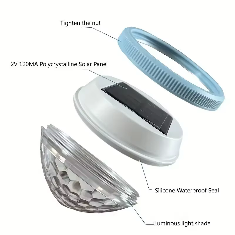 Lumière solaire flottante pour piscine